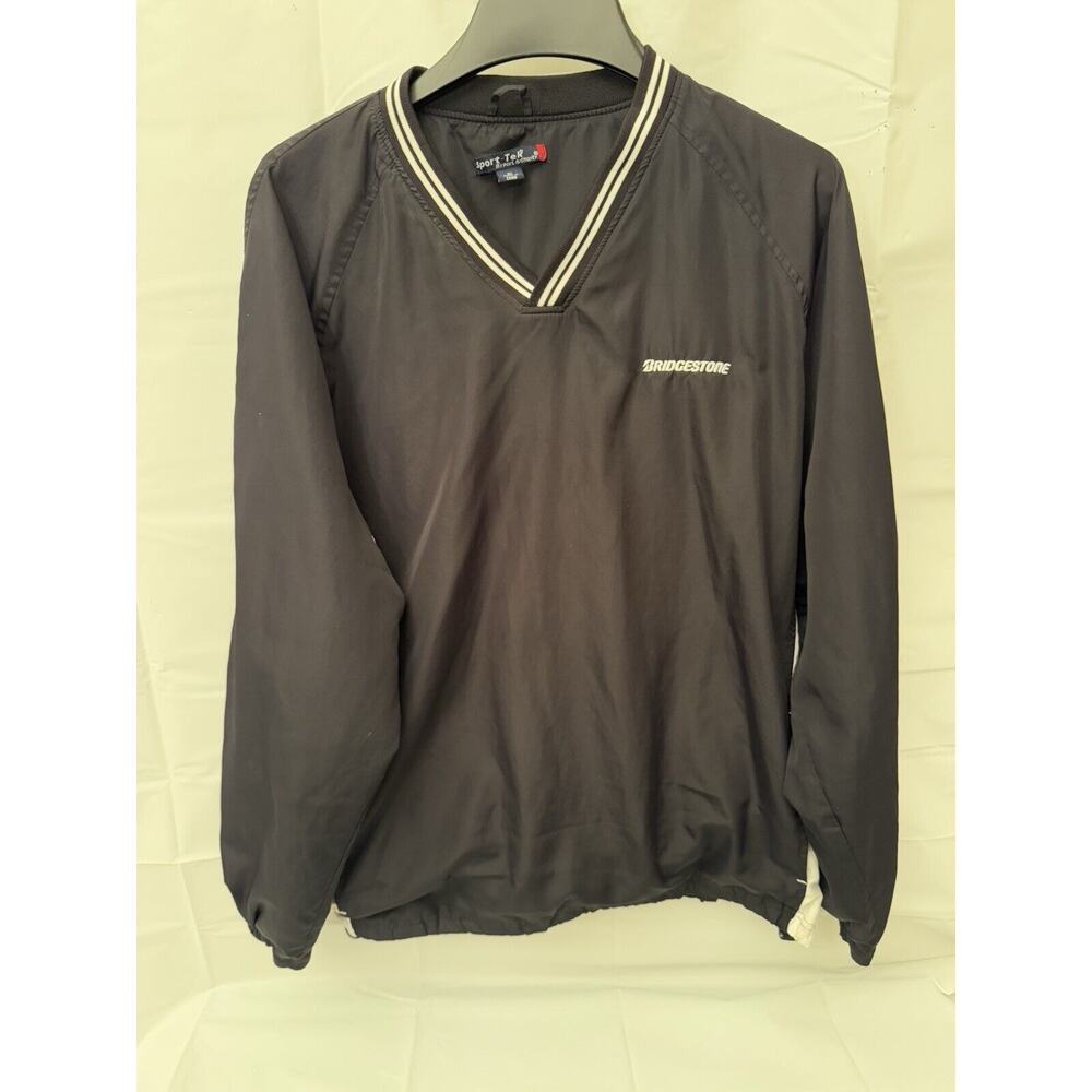 Bridgestone Golf V Neck Pullover Black & White XL